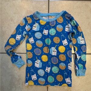 Little Sleepies Milk and Cookies Long Sleeve PJ set  - Blue